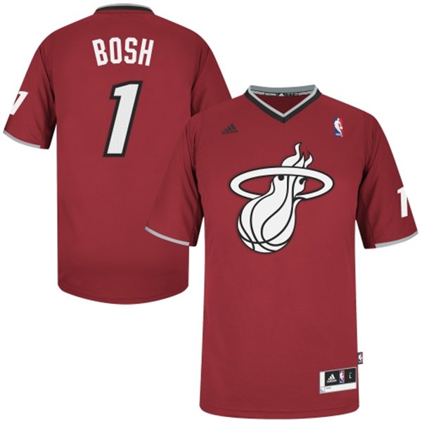 Men's  Miami Heat #1 Chris Bosh 2013 Christmas Day Jersey